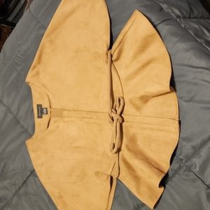 Women jacket cape sleeveless peplum